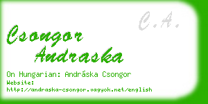 csongor andraska business card