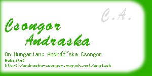 csongor andraska business card